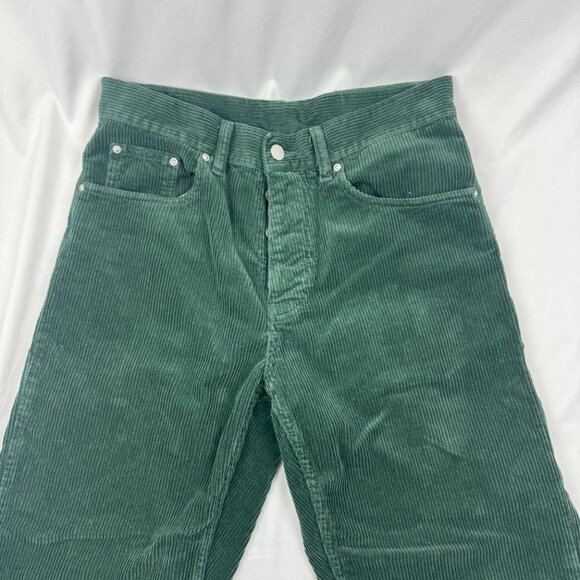 Carhartt Newel Pants Corduroy Womens Size 30 Straight Green Button Fly - Picture 2 of 6